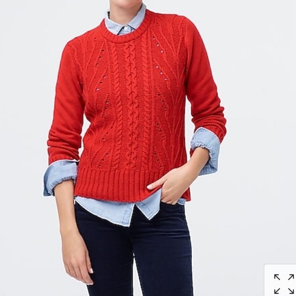 New Jcrew cable sweater size Small - Picture 3 of 10
